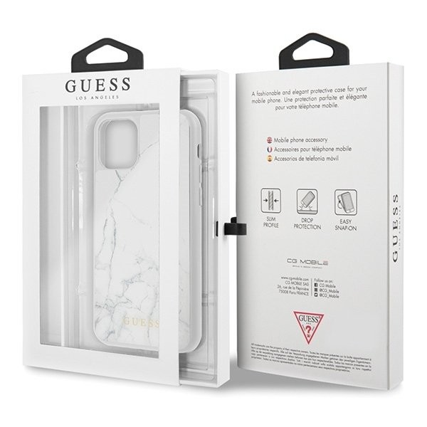 Husa Cover Guess Marble pentru iPhone 11 Pro White thumb