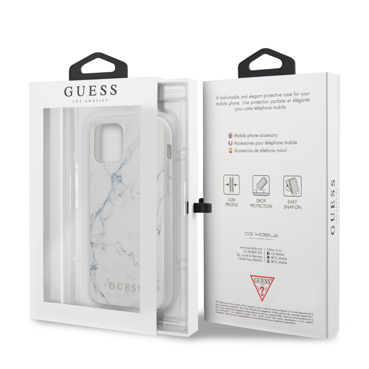 Husa Cover Guess Marble pentru iPhone 12 Pro Max White thumb