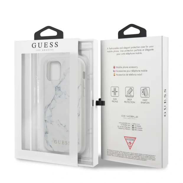 Husa Cover Guess Marble pentru iPhone 12 Pro Max White