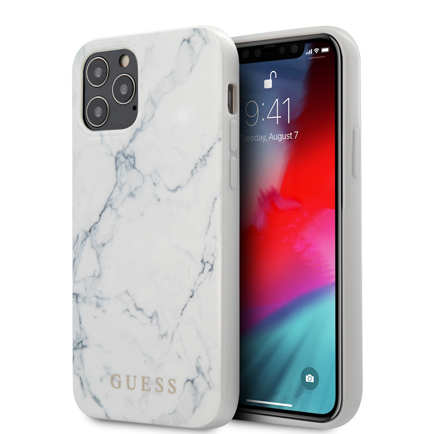 Husa Cover Guess Marble pentru iPhone 12 Pro Max White thumb