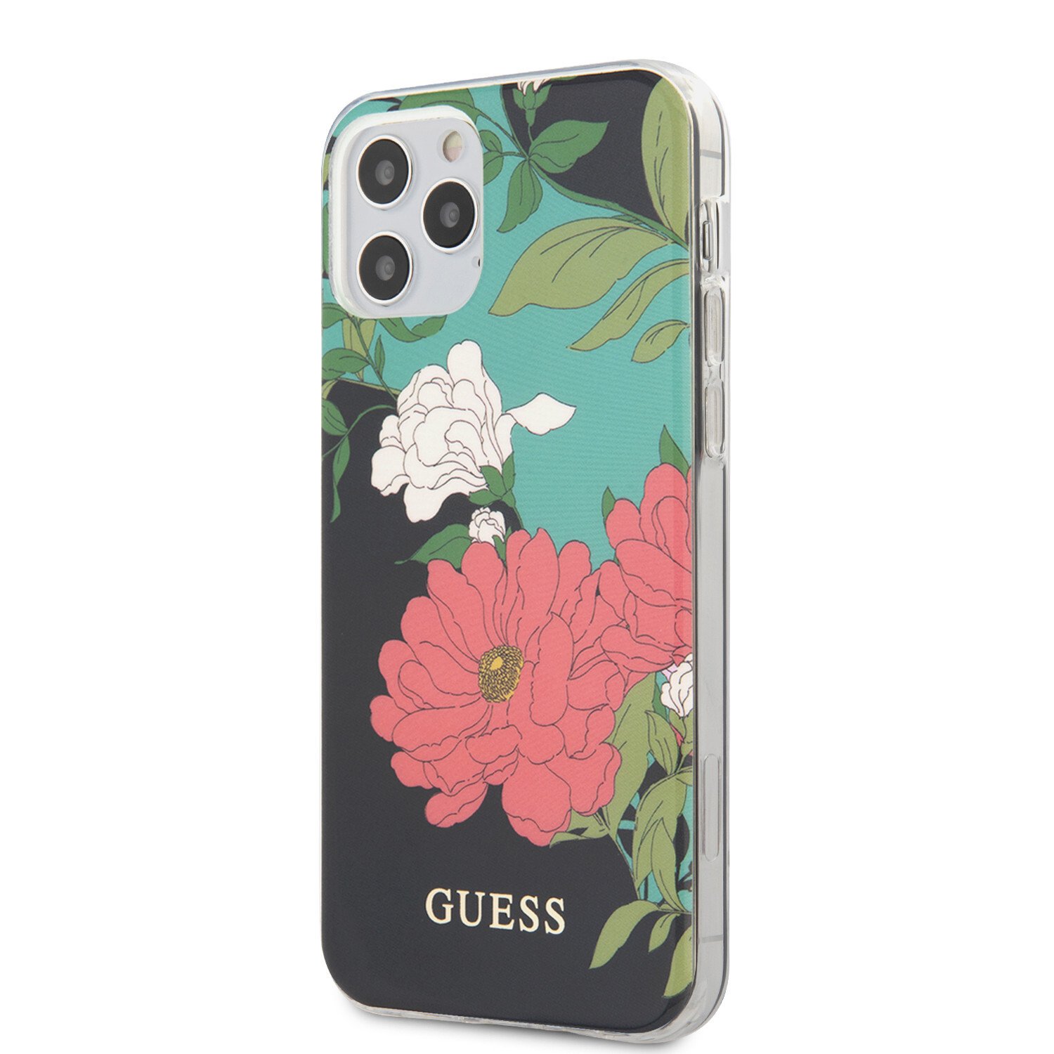 Husa Cover Guess N*1 Flower pentru iPhone 12 Pro Max Black thumb