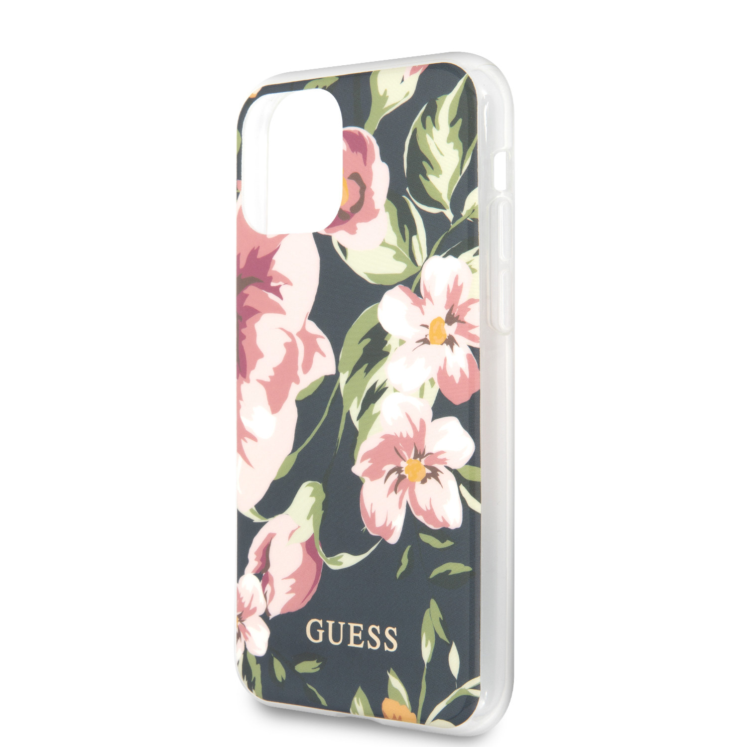 GUHCN65IMLFL03 Guess Flower Shiny N.3 Zadni Kryt pro iPhone 11 Pro Max Navy thumb