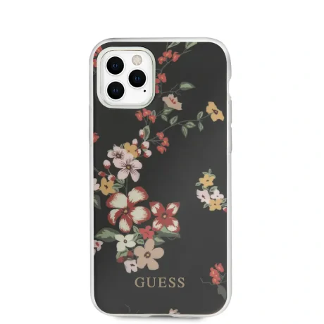 Husa Cover Guess Flower pentru iPhone 11 Pro Max Negru
