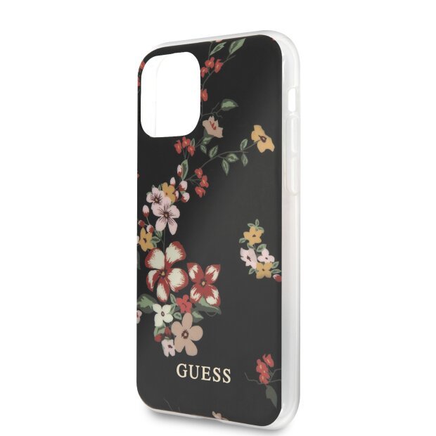 Husa Cover Guess Flower pentru iPhone 11 Pro Max Negru