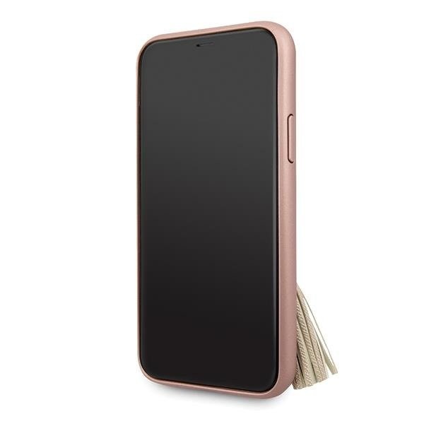 Husa Cover Guess Saffiano Ring Stand pentru iPhone 11 Roz thumb