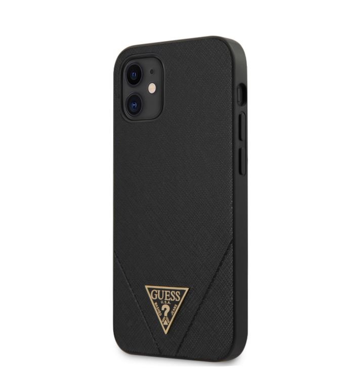 Husa Cover Guess Saffiano V Stitch pentru iPhone 12 Mini Black thumb