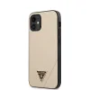 Husa Cover Guess Saffiano V Stitch pentru iPhone 12 Mini Gold