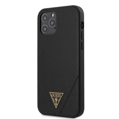 Husa Cover Guess Saffiano V Stitch pentru iPhone 12 Pro Max Black
