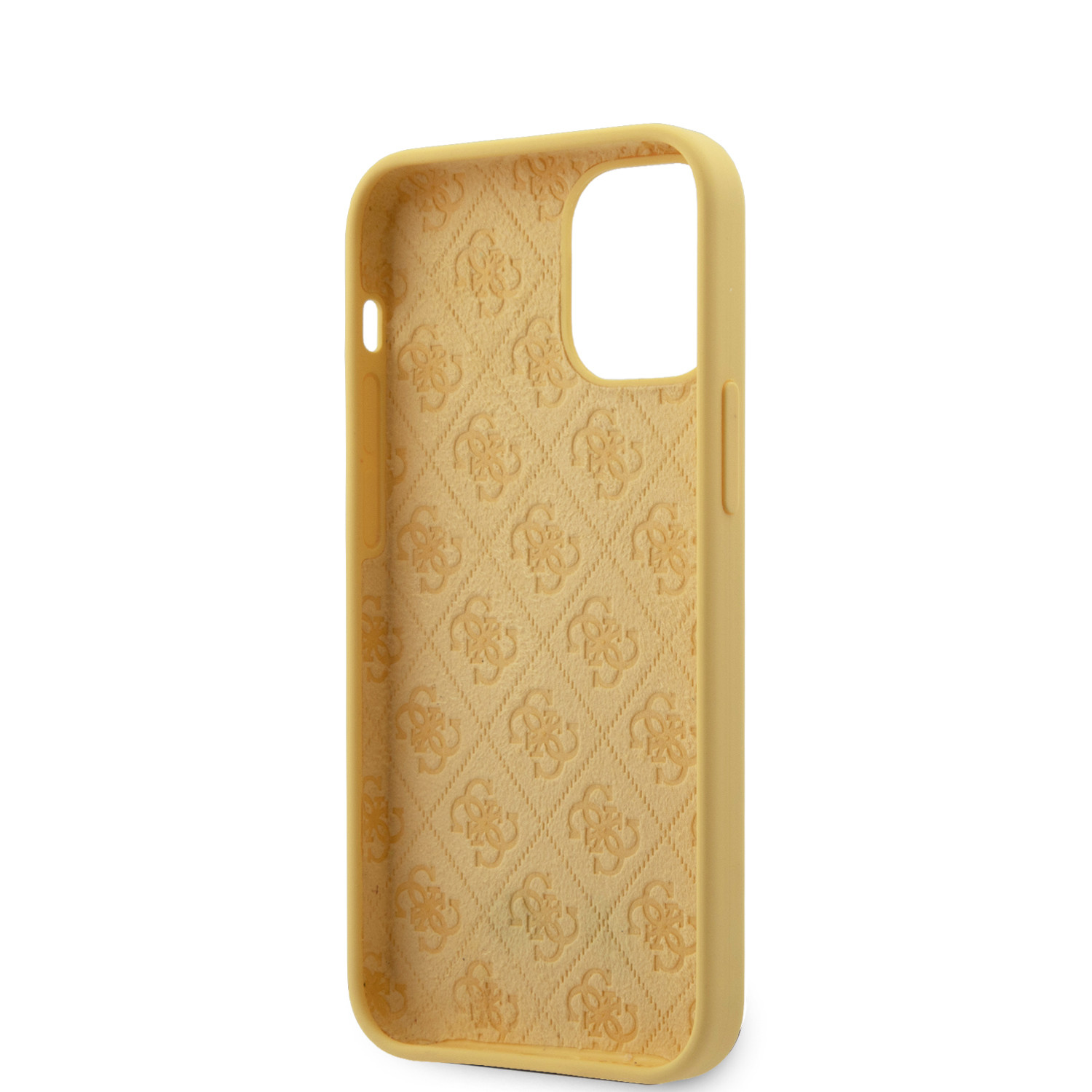 Husa Cover Guess Silicone Metal Logo pentru iPhone 12 Mini Yellow thumb