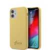 Husa Cover Guess Silicone Metal Logo pentru iPhone 12 Mini Yellow