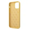 Husa Cover Guess Silicone Metal Logo pentru iPhone 12 Pro Max Yellow