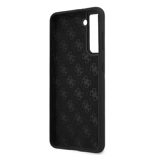 Husa Cover Guess Silicone Metal Logo pentru Samsung Galaxy S21 Black thumb