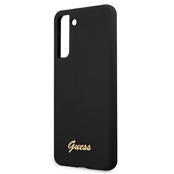 Husa Cover Guess Silicone Metal Logo pentru Samsung Galaxy S21 Black thumb