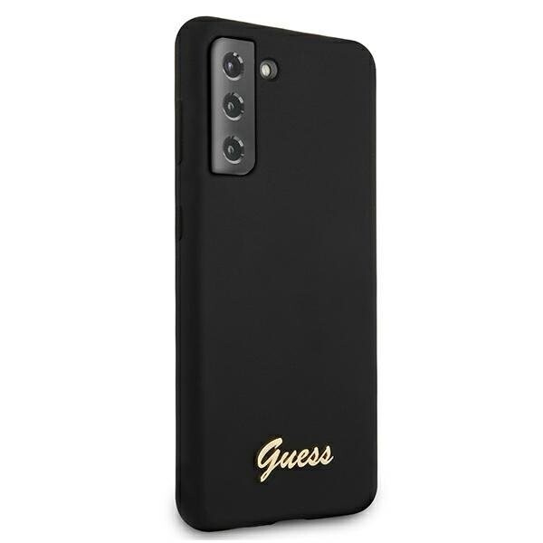 Husa Cover Guess Silicone Metal Logo pentru Samsung Galaxy S21 Black thumb