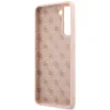 Husa Cover Guess Silicone Metal Logo pentru Samsung Galaxy S21 Pink