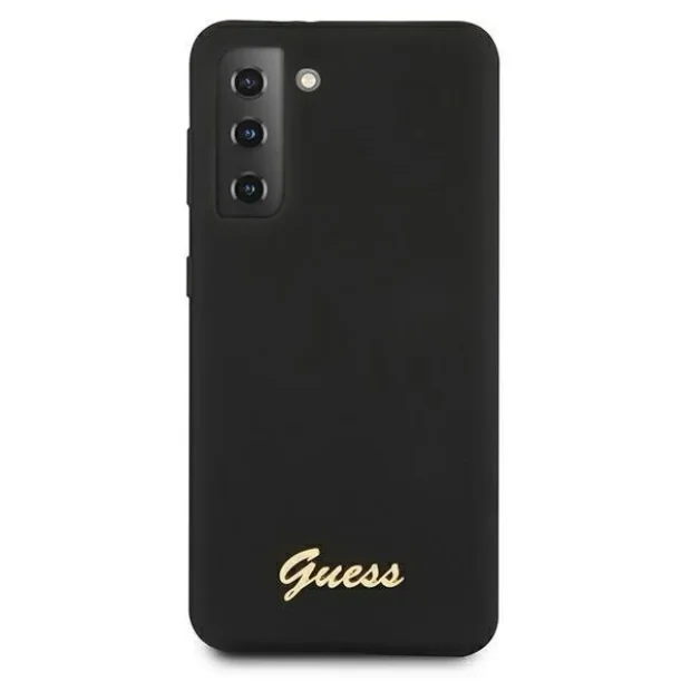 Husa Cover Guess Silicone Metal Logo pentru Samsung Galaxy S21 Plus Black