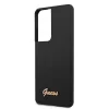 Husa Cover Guess Silicone Metal Logo pentru Samsung Galaxy S21 Ultra Black