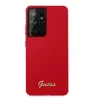 Husa Cover Guess Silicone Metal Logo pentru Samsung Galaxy S21 Ultra Red