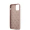 Husa Cover Guess Silicone Metal Triangle pentru iPhone 12 Mini Light Pink
