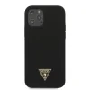 Husa Cover Guess Silicone Metal Triangle pentru iPhone 12 Pro Max Black