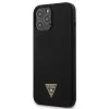 Husa Cover Guess Silicone Metal Triangle pentru iPhone 12 Pro Max Black