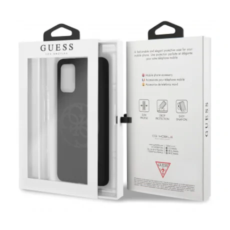 Husa Cover Guess Silicone Tone on Tone pentru Samsung Galaxy S20 Black