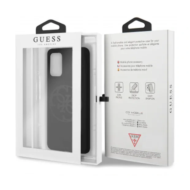 Husa Cover Guess Silicone Tone on Tone pentru Samsung Galaxy S20 Black