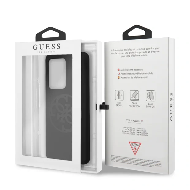 Husa Cover Guess Silicone Tone pentru Samsung Galaxy S20 Ultra Negru