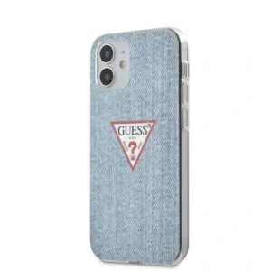 Husa Cover Guess TPU Denim Triangle pentru iPhone 12 Mini Light Blue