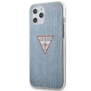 Husa Cover Guess TPU Denim Triangle pentru iPhone 12 Pro Max Light Blue