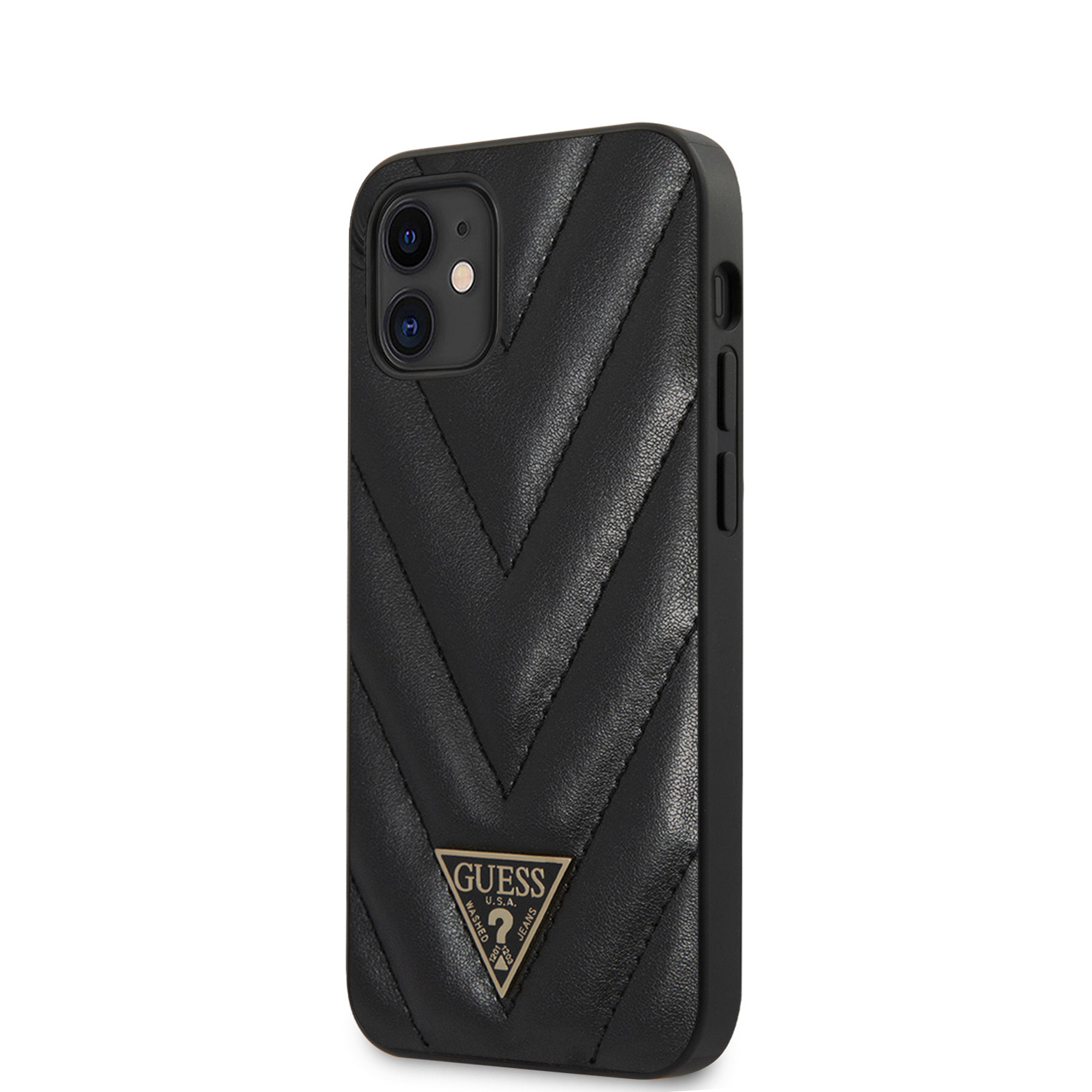 Husa Cover Guess V Quilted pentru iPhone 12 Mini Black thumb