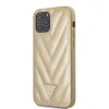 Husa Cover Guess V Quilted pentru iPhone 12 Pro Max Gold