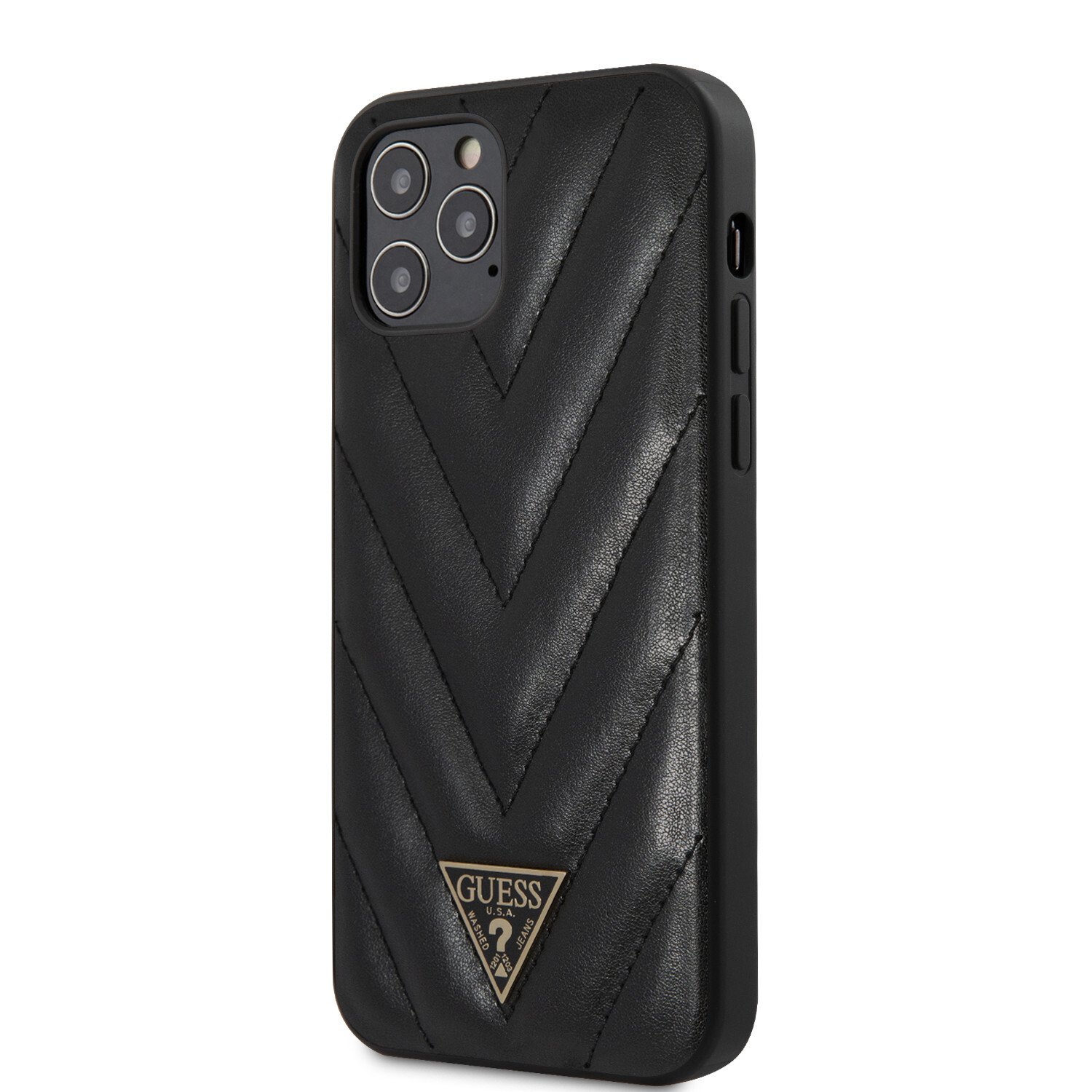 Husa Cover Guess V Quilted pentru iPhone 12 Pro Max Black thumb