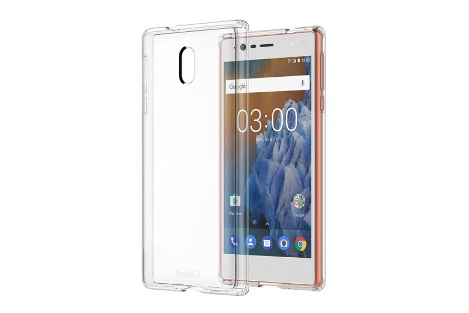 Husa Cover Hard Nokia Hybrid Crystal pentru Nokia 3 Transparent thumb