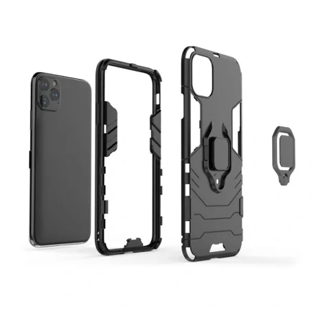 Husa Cover Hard Ring Armor Pentru iPhone 12 Pro Max Negru