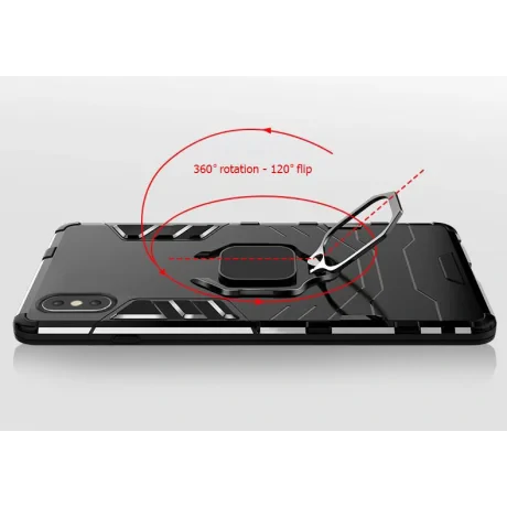 Husa Cover Hard Ring Armor Pentru iPhone 12 Pro Max Negru