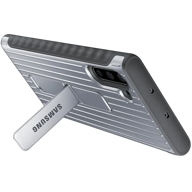 Husa Cover Hard Samsung Standing pentru Samsung Galaxy Note 10 Argintiu