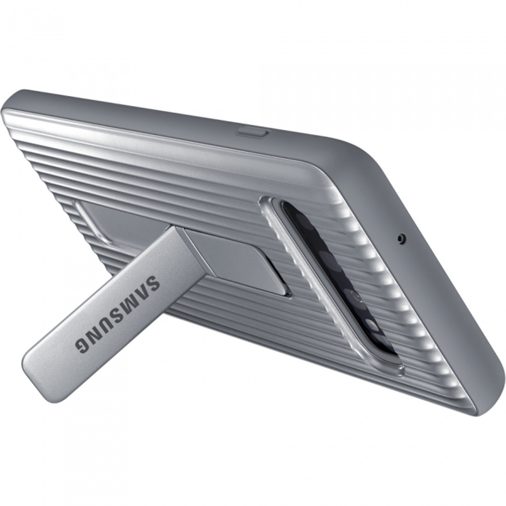 Husa Cover Hard Samsung Standing pentru Samsung Galaxy S10 Argintiu thumb