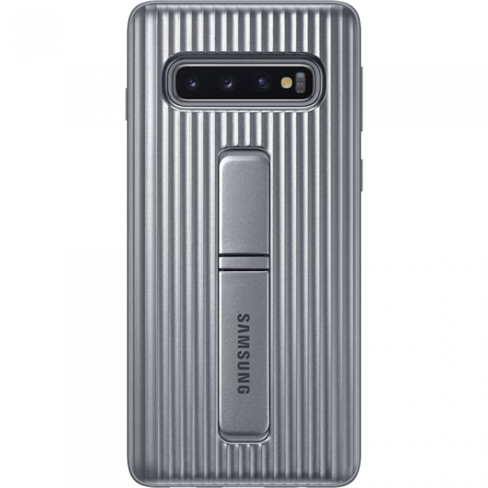 Husa Cover Hard Samsung Standing pentru Samsung Galaxy S10 Argintiu thumb