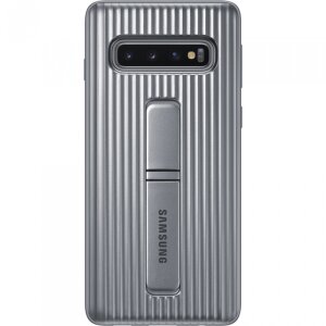 Husa Cover Hard Samsung Standing pentru Samsung Galaxy S10 Argintiu