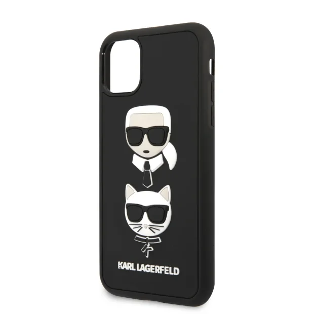 Husa Cover Karl Lagerfeld 3D Rubber Heads Kryt Pro pentru iPhone 11 Pro Black