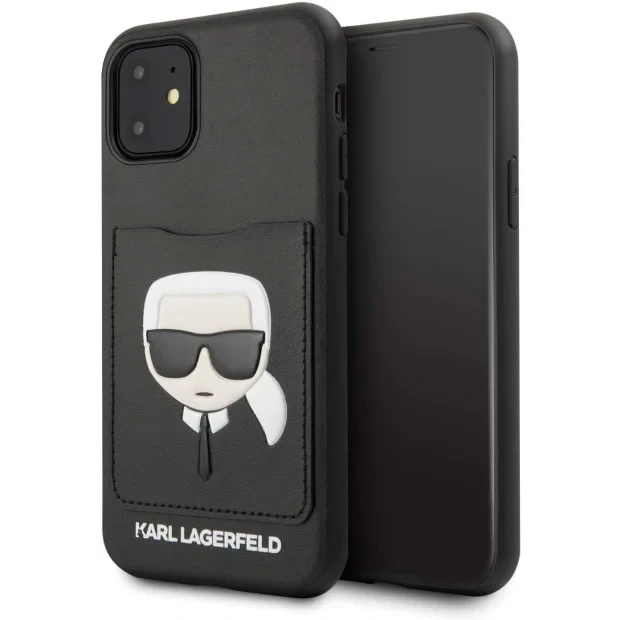 Husa Cover Karl Lagerfeld CardSlot pentru iPhone 11 Neagra