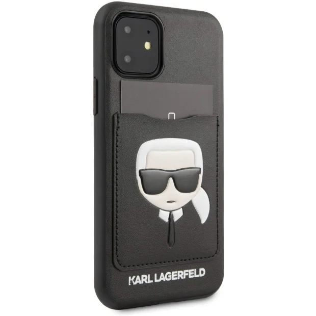 Husa Cover Karl Lagerfeld CardSlot pentru iPhone 11 Neagra