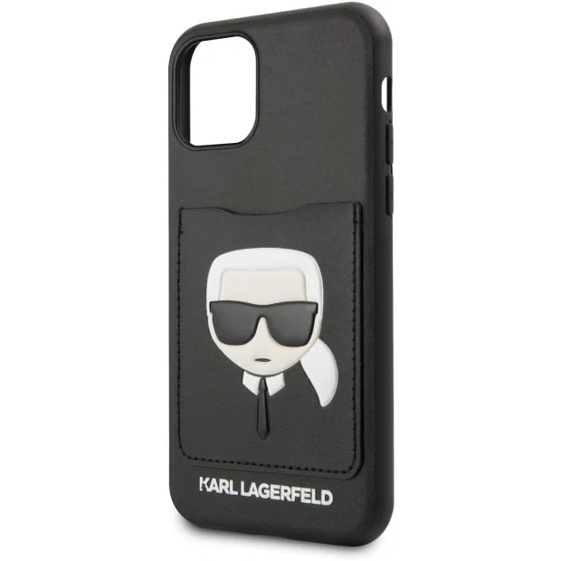 Husa Cover Karl Lagerfeld CardSlot pentru iPhone 11 Neagra