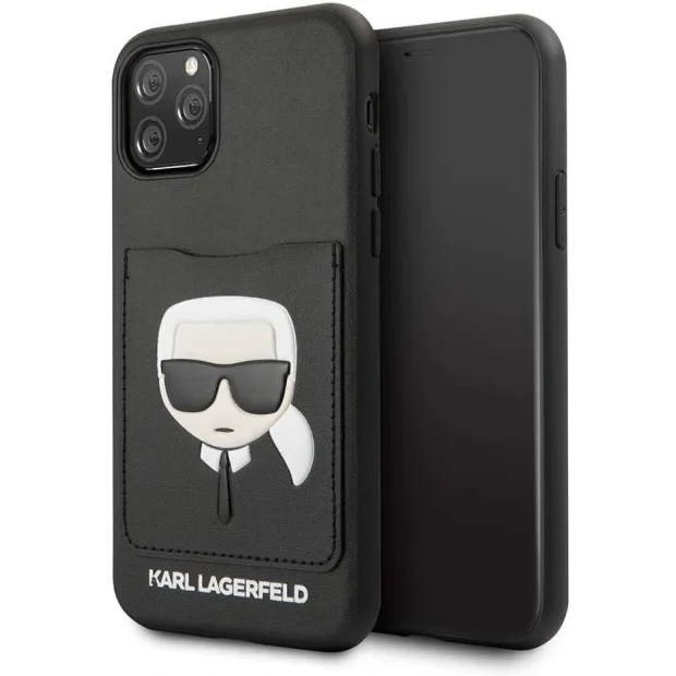 Husa Cover Karl Lagerfeld CardSlot pentru iPhone 11 Pro Max, Negru
