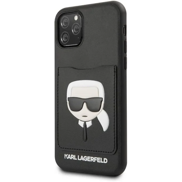 Husa Cover Karl Lagerfeld CardSlot pentru iPhone 11 Pro Max, Negru