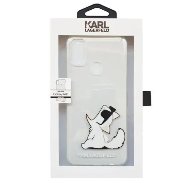 Husa Cover Karl Lagerfeld Choupette Fun penru Samsung Galaxy M21 Clear