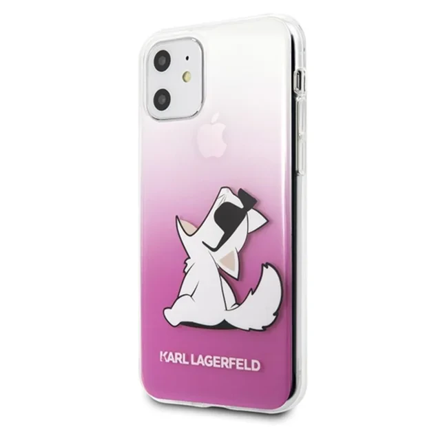 Husa Cover Karl Lagerfeld Choupette Fun pentru iPhone 11 Roz