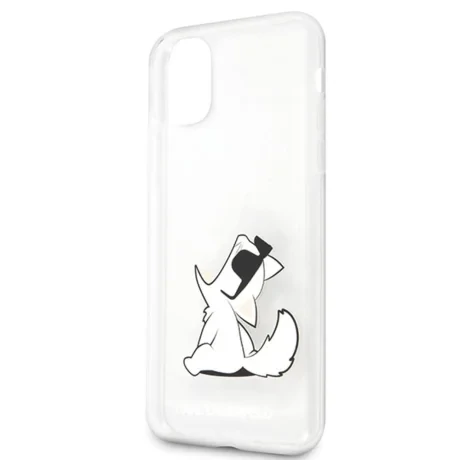 Husa Cover Karl Lagerfeld Choupette Fun pentru iPhone 11 Pro Max Clear