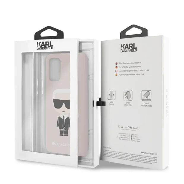 Husa Cover Karl Lagerfeld Full Body pentru Samsung Galaxy S20 Plus Roz